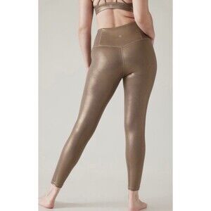 Athleta Ultra High Rise Elation Shine Tight Legging Women XL Pyrite Lustre Shine